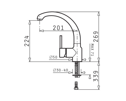 VÒI RỬA BÁT ARMONICA CLASSIC IRON GREY