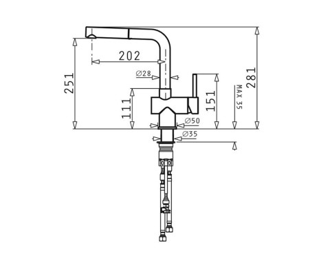 VÒI RỬA BÁT CAPRICCIO STAINLESS STEEL