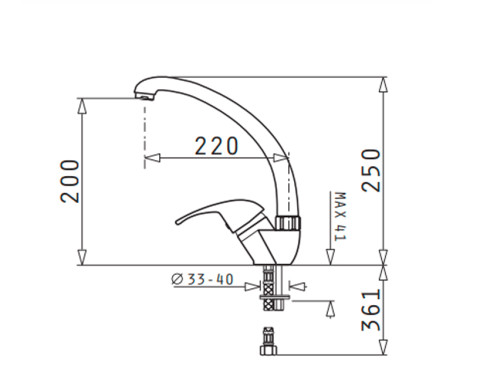 VÒI RỬA BÁT CHROME