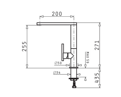 VÒI RỬA BÁT GRAZIA CHROME & CARBON
