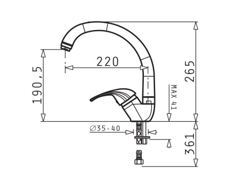 VÒI RỬA BÁT MEZZO CHROME