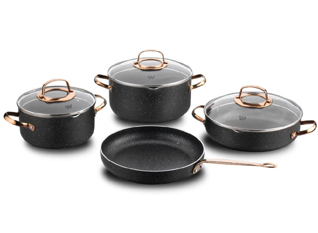 Bộ nồi chảo chống dính Korkmaz Galaksi A1372 7món