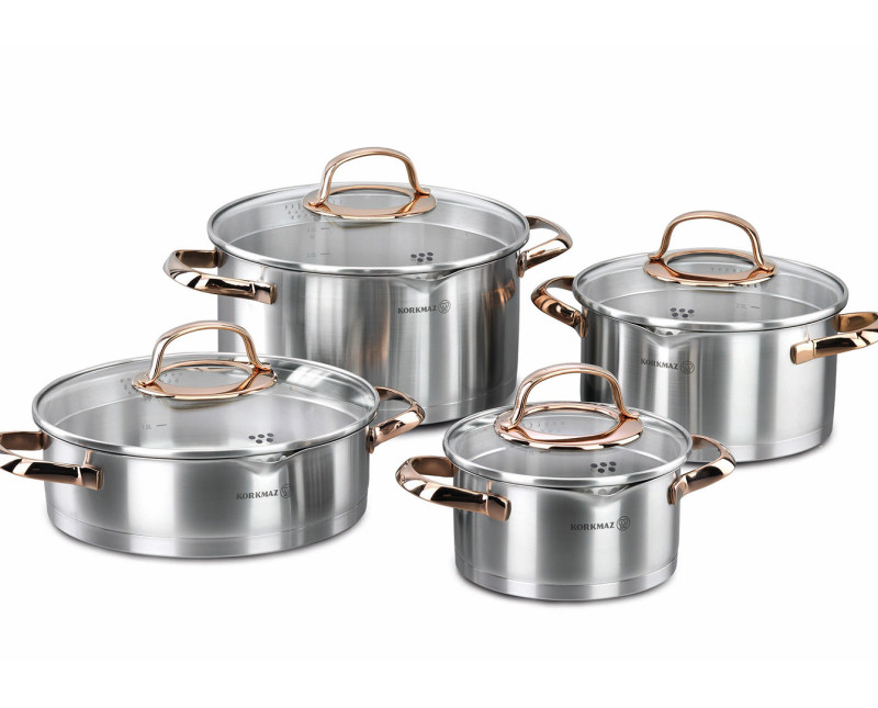 Bộ nồi Inox Korkmaz Rosanna A1040 8món